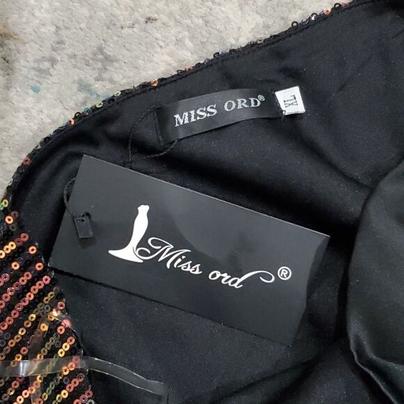 Miss Ord One Shoulder Sequin Maxi Dress Prom Evening - Picture 10 of 12